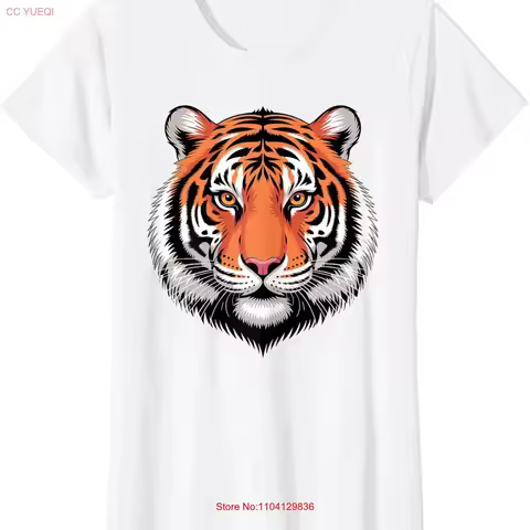 Funny Tiger Costume Zoo Print Lover Ladies' Crewneck T Shirt vintage Washed Breathable designer clothes Stretched Stylish
