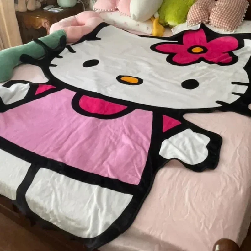 

Kawaii Hello Kitty удобное офисное одеяло в форме Sanrio одеяло для кондиционирования воздуха милое одеяло для лица одеяло для девушек сердце студент