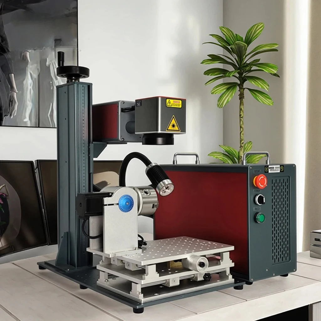 

100W Fiber Laser Marking Machine 2.5D 50W 60W 80W JPT Mopa Laser Marking Metal Engraving Machine