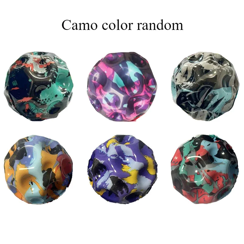 High Resilience Hole Ball Soft Bouncy Ball Anti-fall Moon Shape Porous Bouncy Ball Kids Indoor Outdoor Toy Ergonomic Design 1PC