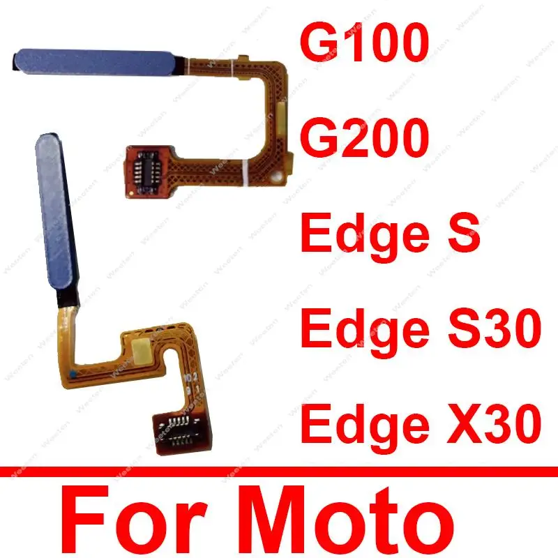 

Fingerprint Sensor Touch ID Home Button Flex Cable For Motorola Moto G100 G200 Edge S S30 X30 Power On Off Flex Cable Parts