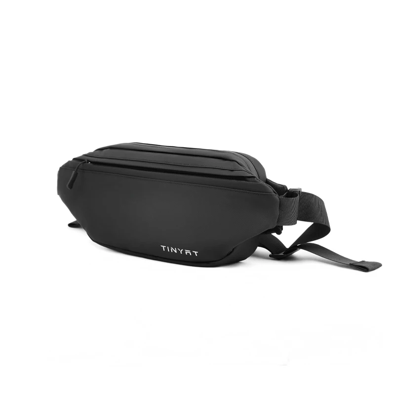 TINYAT Men's Fashion Fanny Pack Magnetic Shoulder Bag Crossbody Bag with Headphone Jack for Daily Commuting and Outdoor Travel