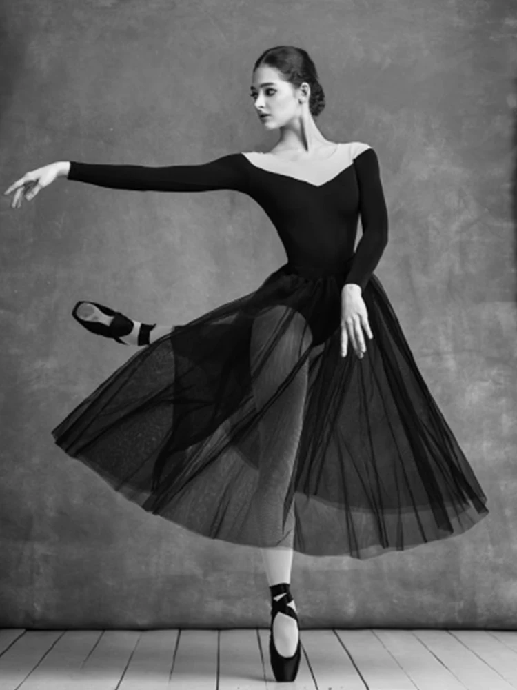 กางเกงรัดรูปเสื้อผ้าเต้นรําฝึกเสื้อผ้าบัลเล่ต์ bodysuits เสื้อผ้าออกกําลังกายครูเสื้อผ้าแขนยาวเย็บลึก V yoga