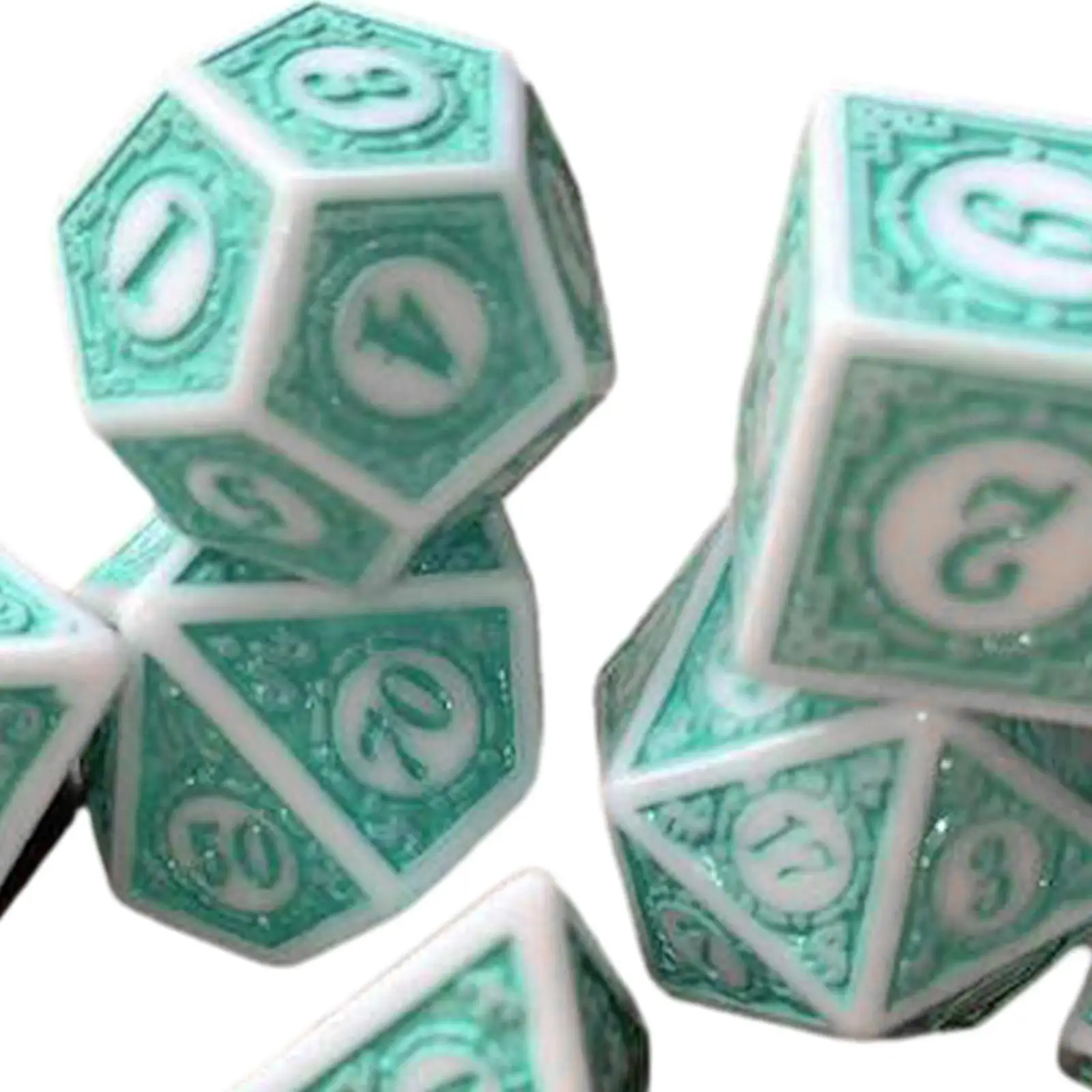 

7Pcs Game Dices Set Multi Sided Game Dices Polyhedral Dices Dice Set for Bar Role Playing Game