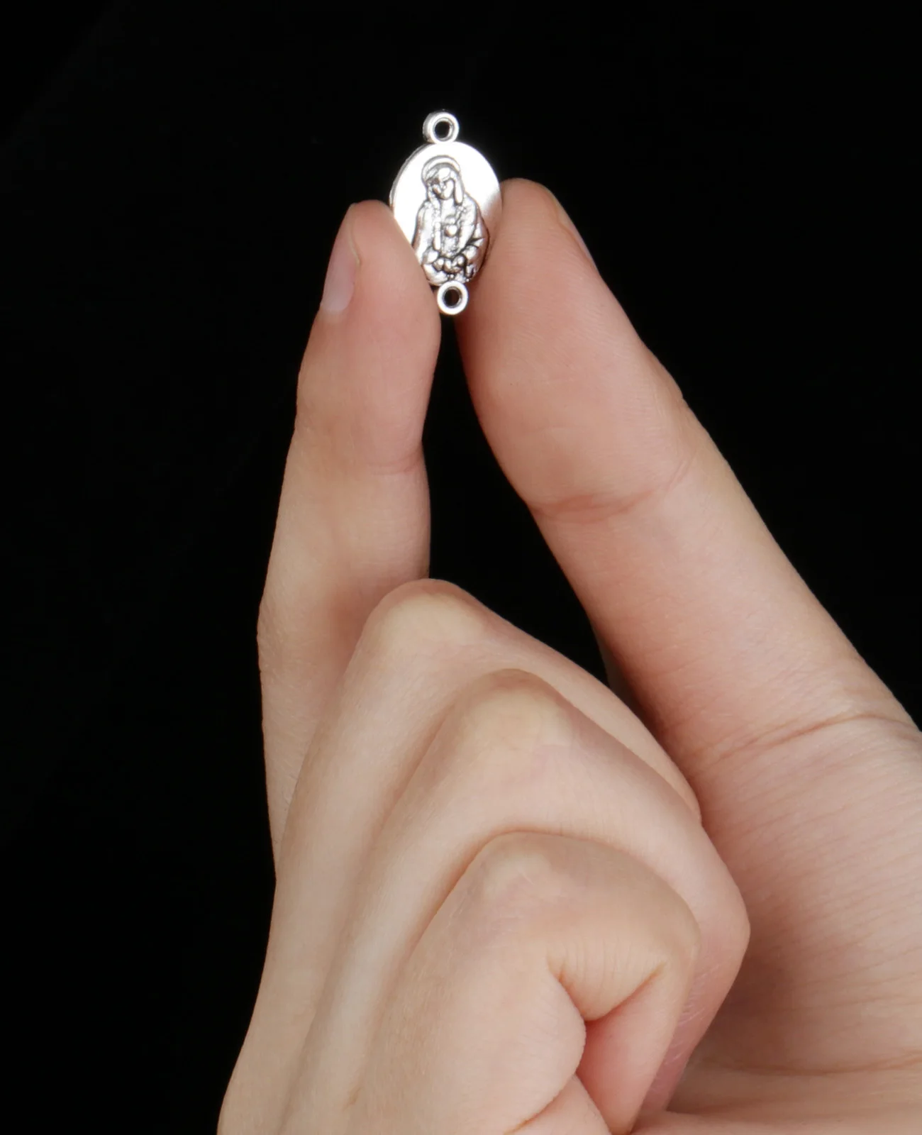 Diyalo 40 stücke sieben Sorgen Rosenkranz Chaplet Teil Herzstück Spacer Medaille Anhänger DIY handgemachte Gebet Halskette Schmuck herstellung gem – Detail 6