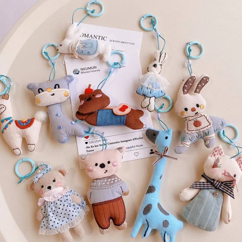 

Women's Pendant Giraffe Little Rabbit Car Keychain Pendant Cute Simple Kawaii Cartoon Bag Pendant For Girls Gifts Funny Pendant