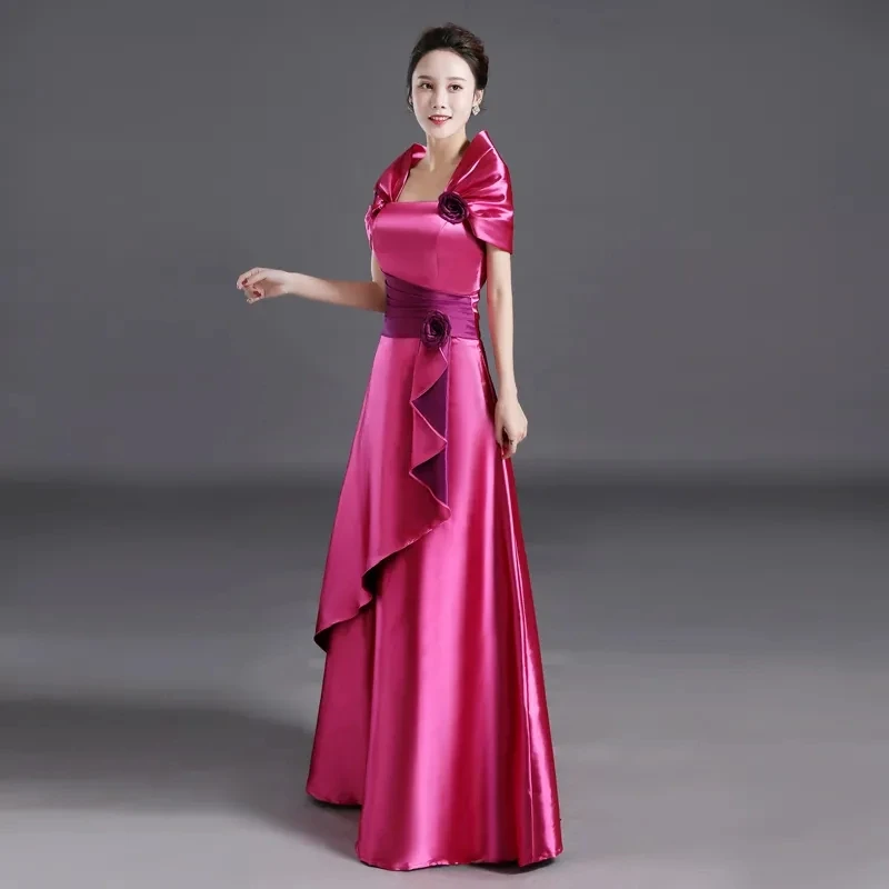 Long Evening Dresses Women\'s 2024 New Spring Summer Banquet Dress Fashion Noble And Elegant Host Performance Dress Female