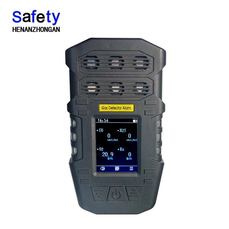 portable electrochemical multi-gas detector, toxic gas 6 in 1 gas analyzer, nox co h2s cl2 test meter