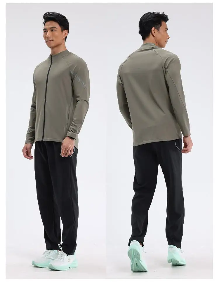 #42186-XIYU Custom LOGO UPF50+ Autumn Men's Long Sleeve Zipper Jacket Coats Solid Sweatshirts Jacket Coat Outdoor Streetwear