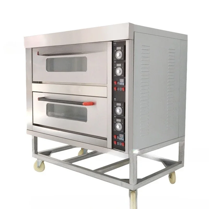 Commercial Oven Two Layers Four Plates Electric Oven Steam Bread Open Oven Large Capacity Baking Equipment Electric ove