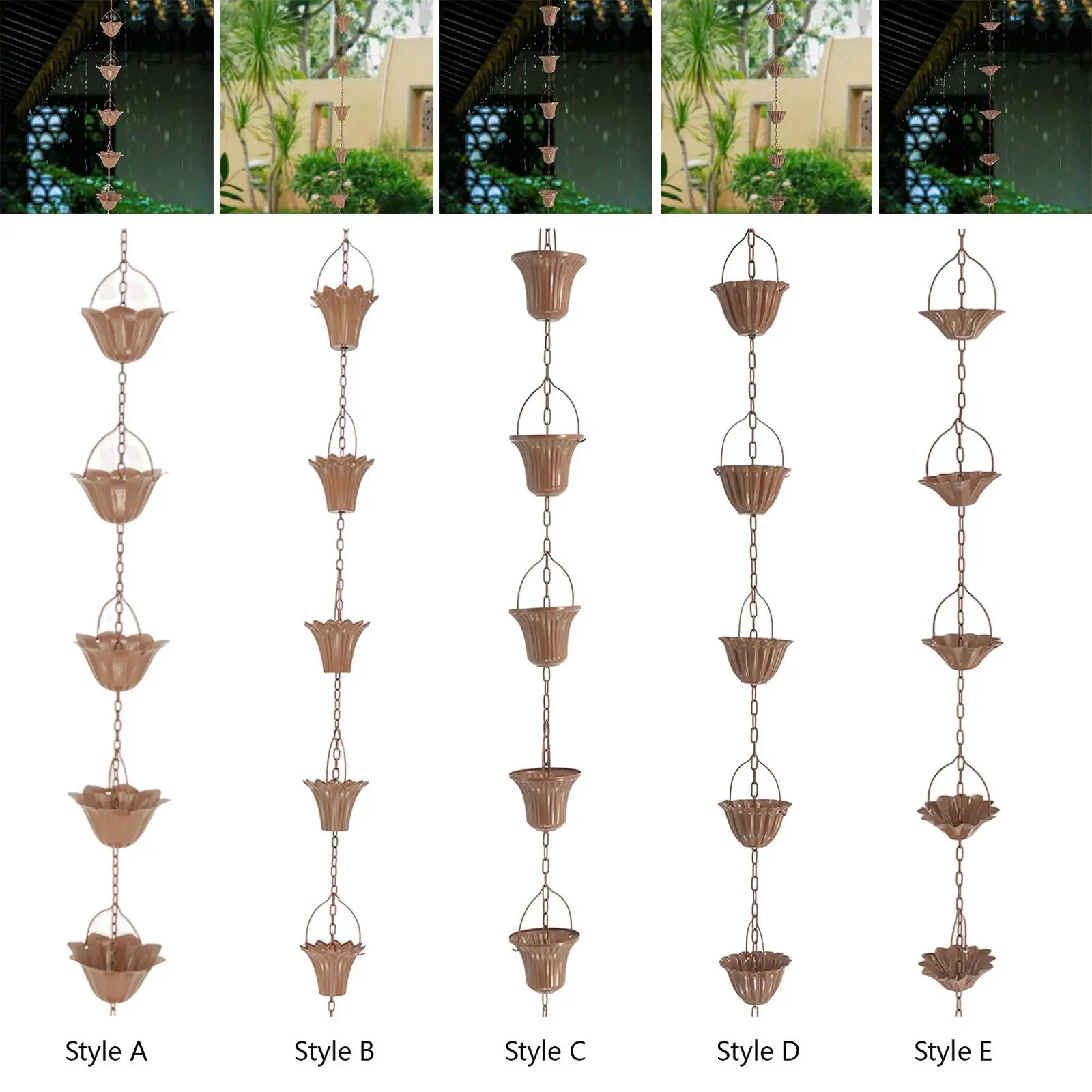 

Садовые цепи для улавливания отвода дождевой воды, подвесная цепь для желобов, виллы из пониженной трубы, декор для двора и сада, цепь водосточной трубы