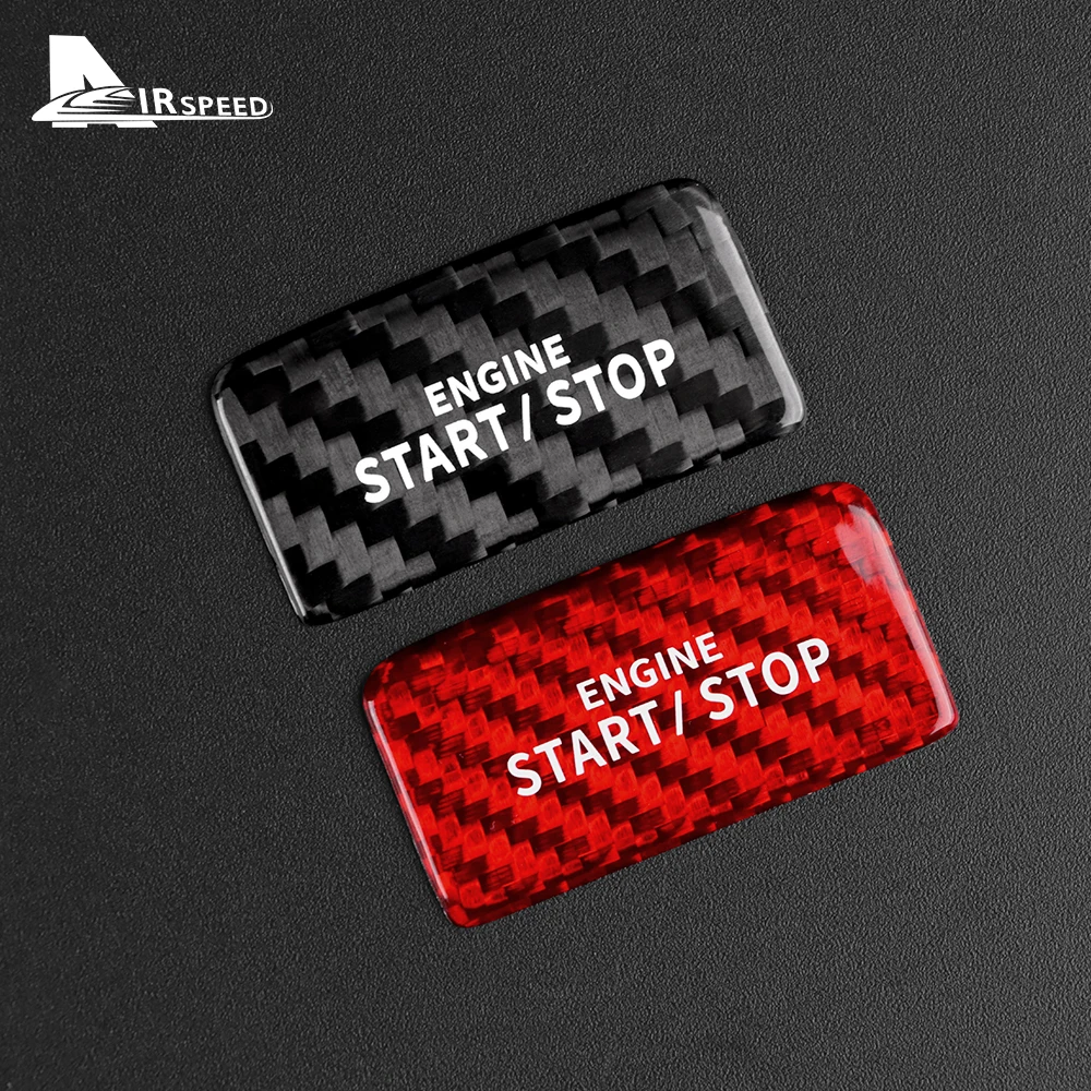 Real Hard Carbon Fiber Cover For Volkswagen Golf 8 2020 2021 2022 2023 Car Engine Start Stop Button Sticker Interior Trim