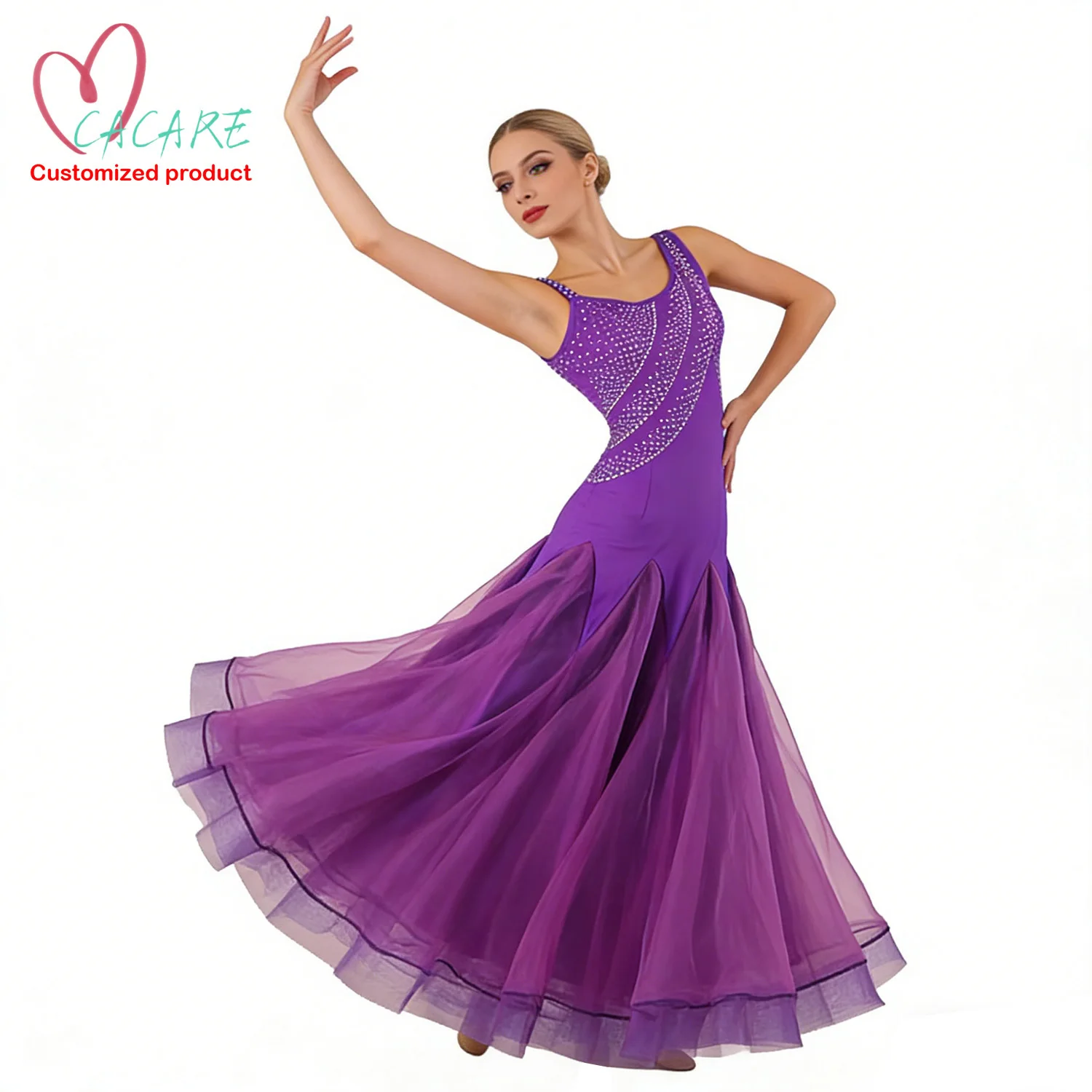 

Dresses for Ballroom Dancing Girl Costume Standard Dance Dress Waltz Performance Suit Modern Dance Dress Statue Competition 1492