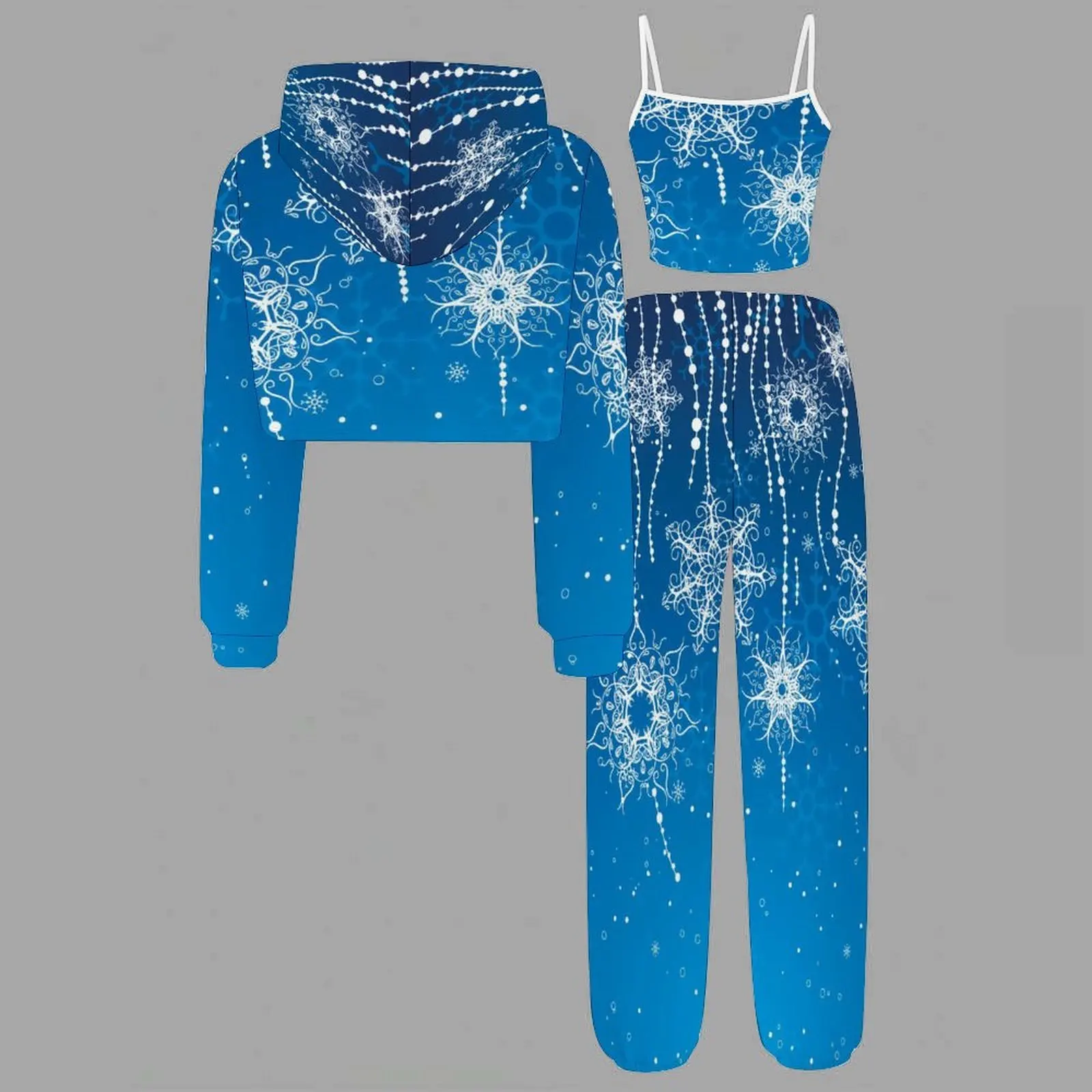 Kids Sweet Print Three Piece  Adorable Soft Skin-friendly Breathable Coat Fashion Casual Vest Daily Vacation Beach Sweatpants