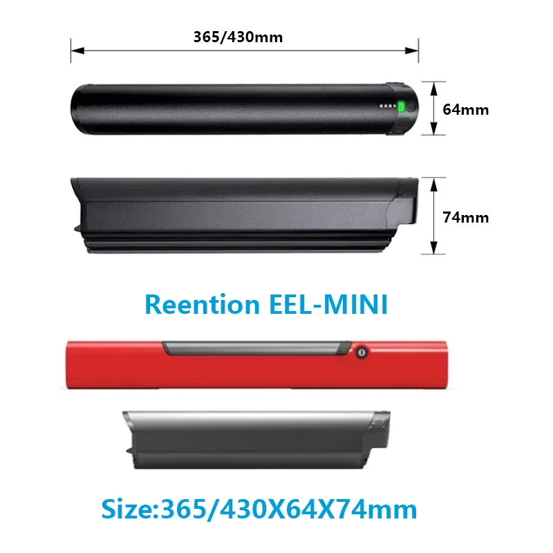 36v 48v Reention EEL Pro Mini Battery pack 7.5ah 12ah 15ah for RIDE1UP Core 5 HIMO C20 BAIGI B26 iGO Core Elite 3 Electric Bike