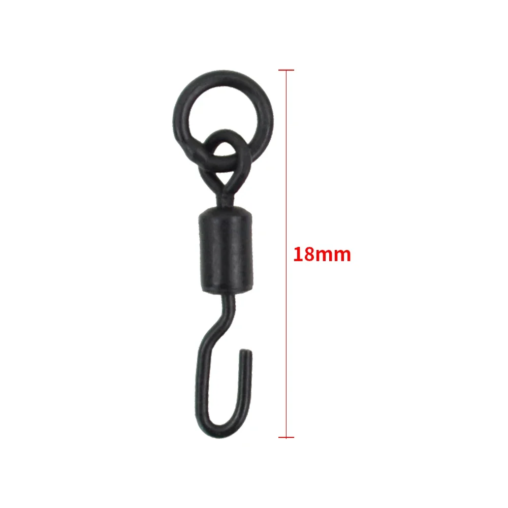 Hirisi 25 Piece Carp Fishing Swivels Snaps with Solid Ring Quick Change Fishing Hook Swivels Accessories AE008