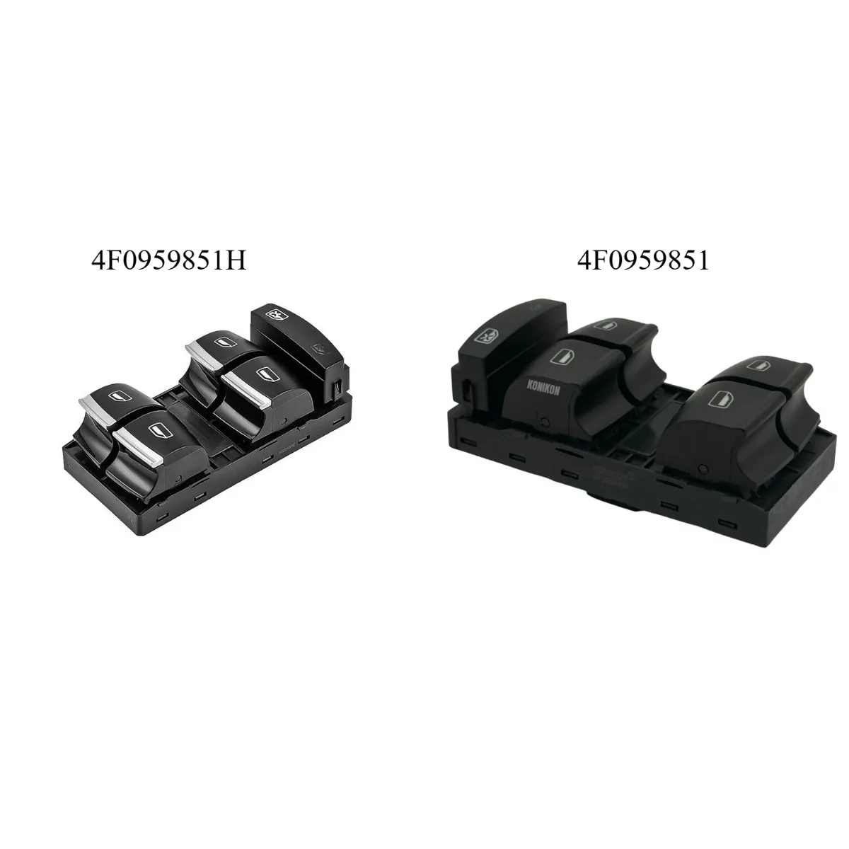 Driver Side Window Lift Switch For Audi A3 8P A6 C6 Q7 4L S6 RS6 2004-2015 Master Control 4F0959851H 4F0959851 10 Pin Black