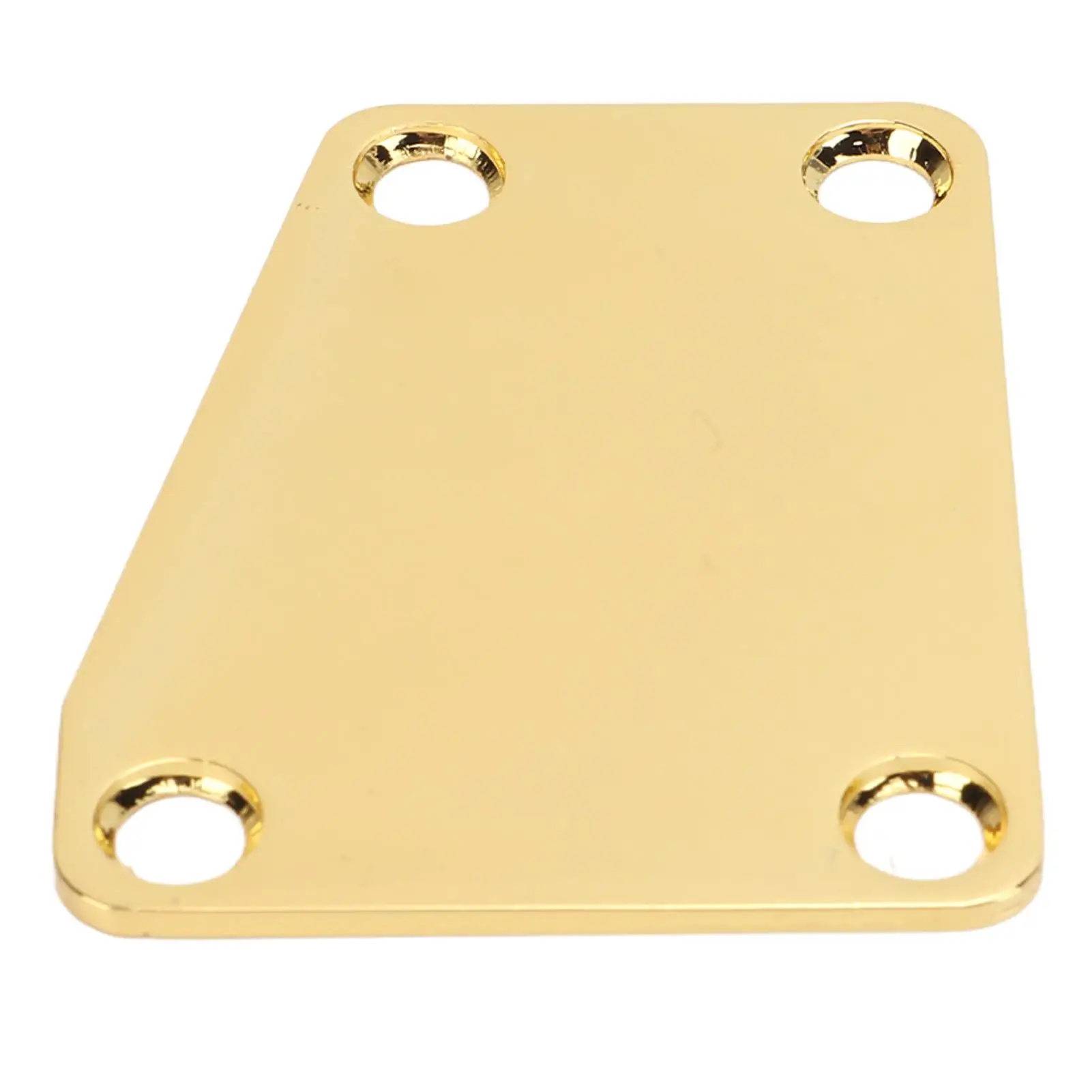 Electric Guitar Neckplate Trapezoidal Metal Neck Plate with Screws - Bass for replacement 