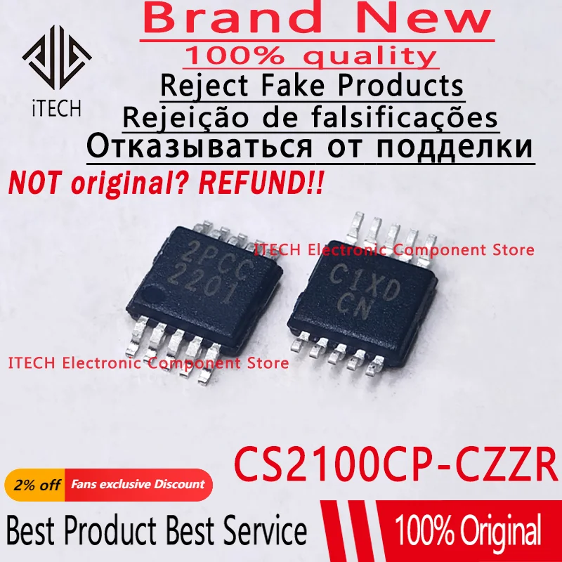 

5pcs/lot Original CS2100CP-CZZR CS2100CP-CZZ 2PCC MOSP10 Synthesizer Chipset 100% New and Genuine