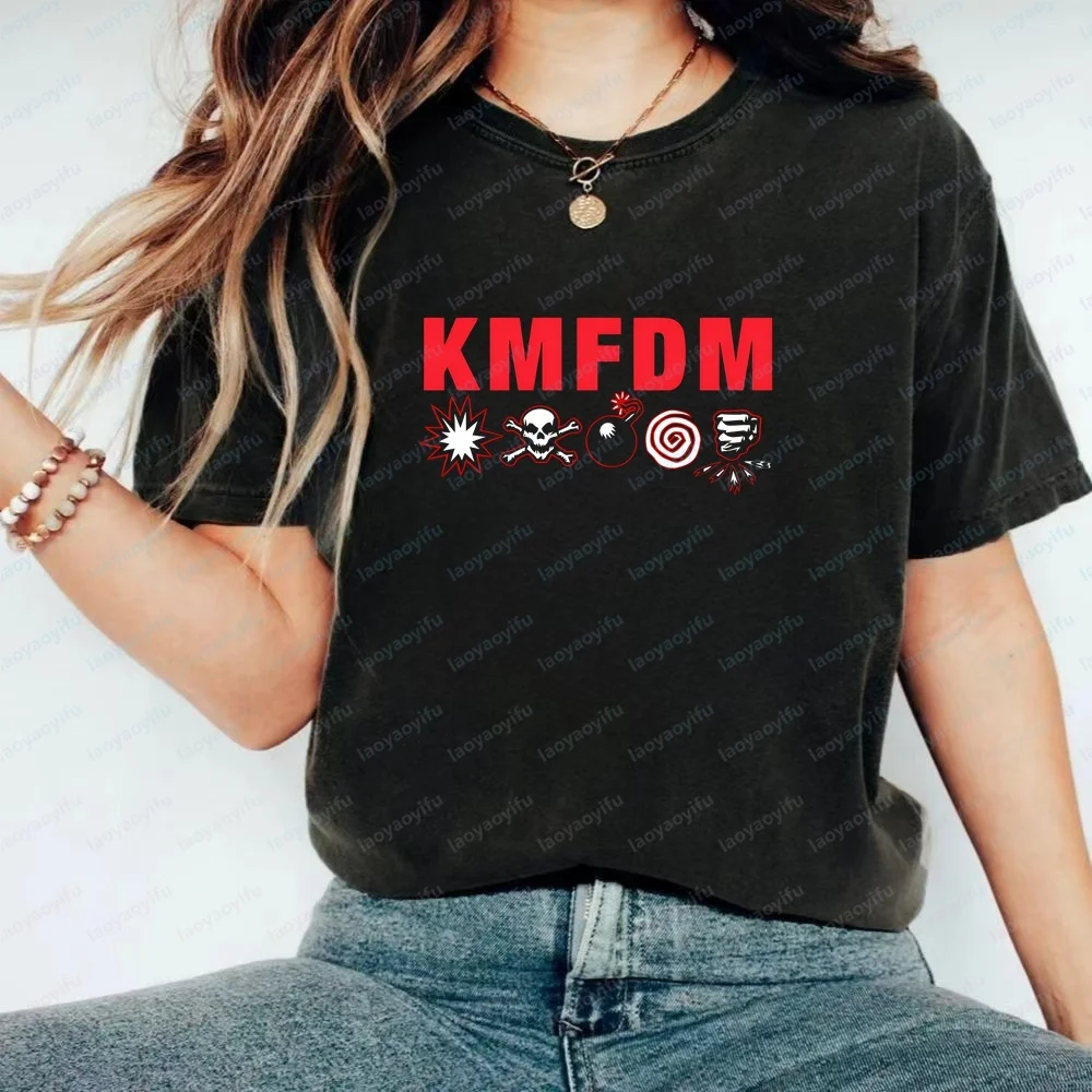Kmfdm - New Style Music Trend Short-sleeved T-shirt Suitable for Both Men and Women, with A Large Size and Comfortable Fabric.