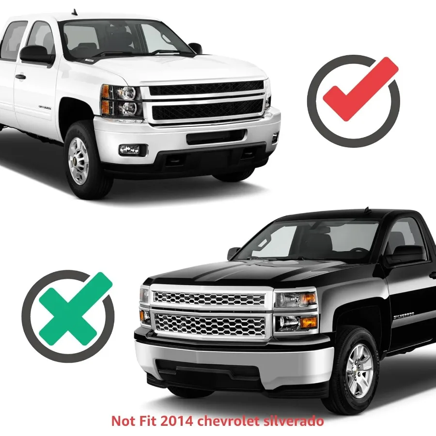 مجموعة مصابيح أمامية متوافقة مع 2007 2008 2009 2010 2011 2012 2013 تشيفي سيلفرادو 1500، 07-14 سيلفرادو 2500HD 3500 رئيس
