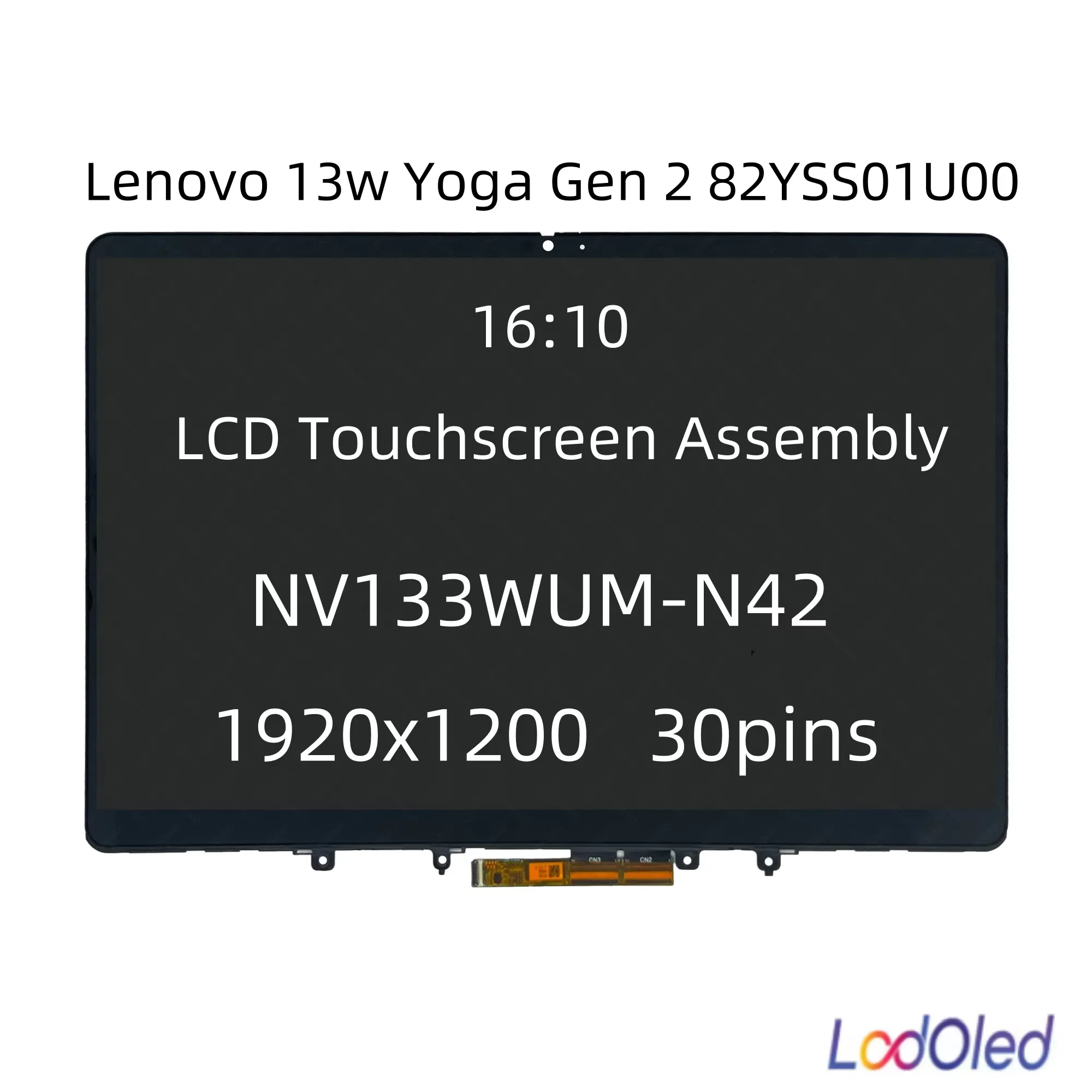 16:10 for Lenovo 13w Yoga Gen 2 82YSS01U00  13.3