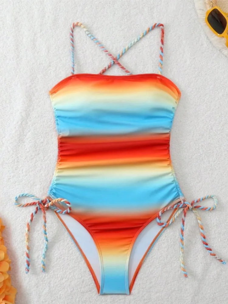 

High Waist Sexy Swimsuit Women Summer Bathing Suit Bikini Set Sleeveless Swimwear Beach Swimming Suit For Female Купальник