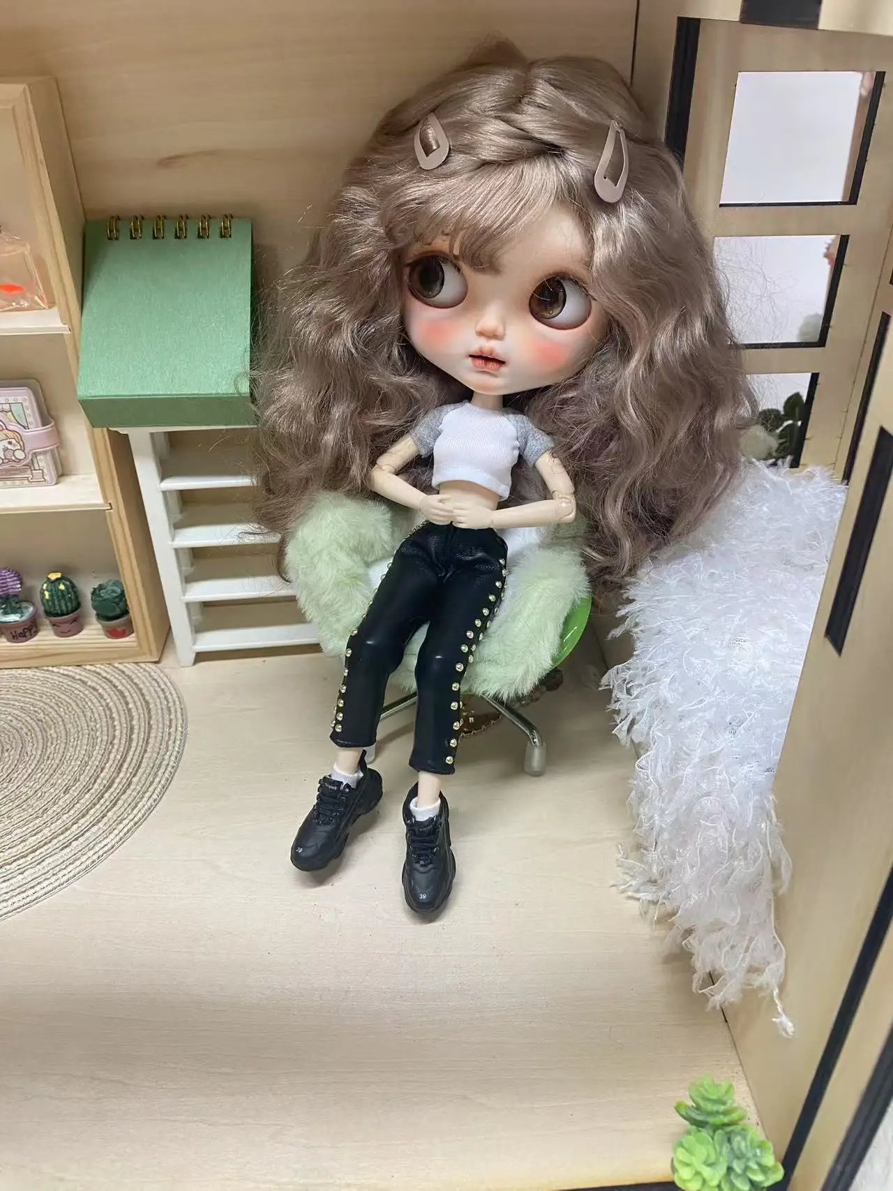 1/6 بيت الدمية الخشبي إكسسوارات بيت الدمى ملحقات بيت الدمى المصغر لتقوم بها بنفسك منزل مصغر