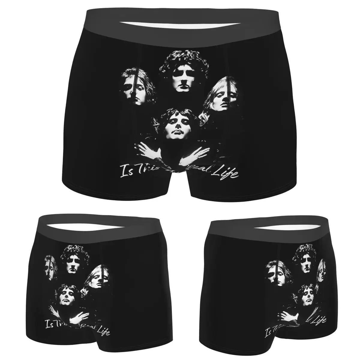 

Трусы-боксеры, шорты Queen Freddie Mercury (25), мужские мягкие трусы для Homme, мужские подарки бойфренду