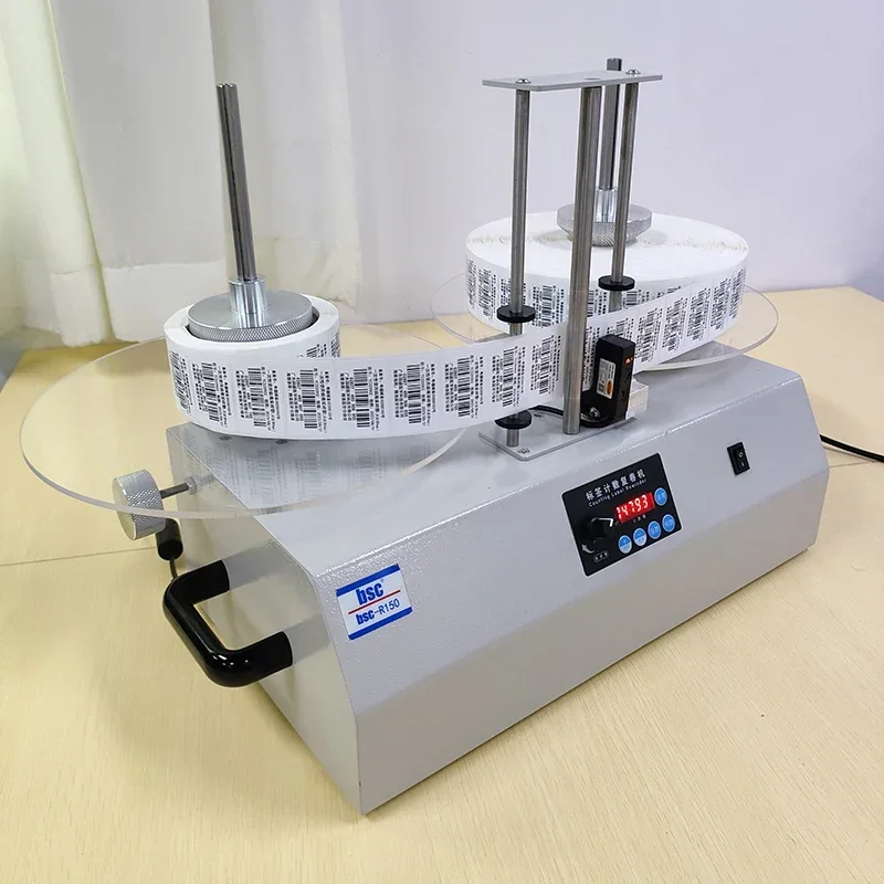 R150 Table Top Rewinding Machine with Counter Small Roll To Roll Rewinder Reel To Reel Label Rewinder with Sticker Counter