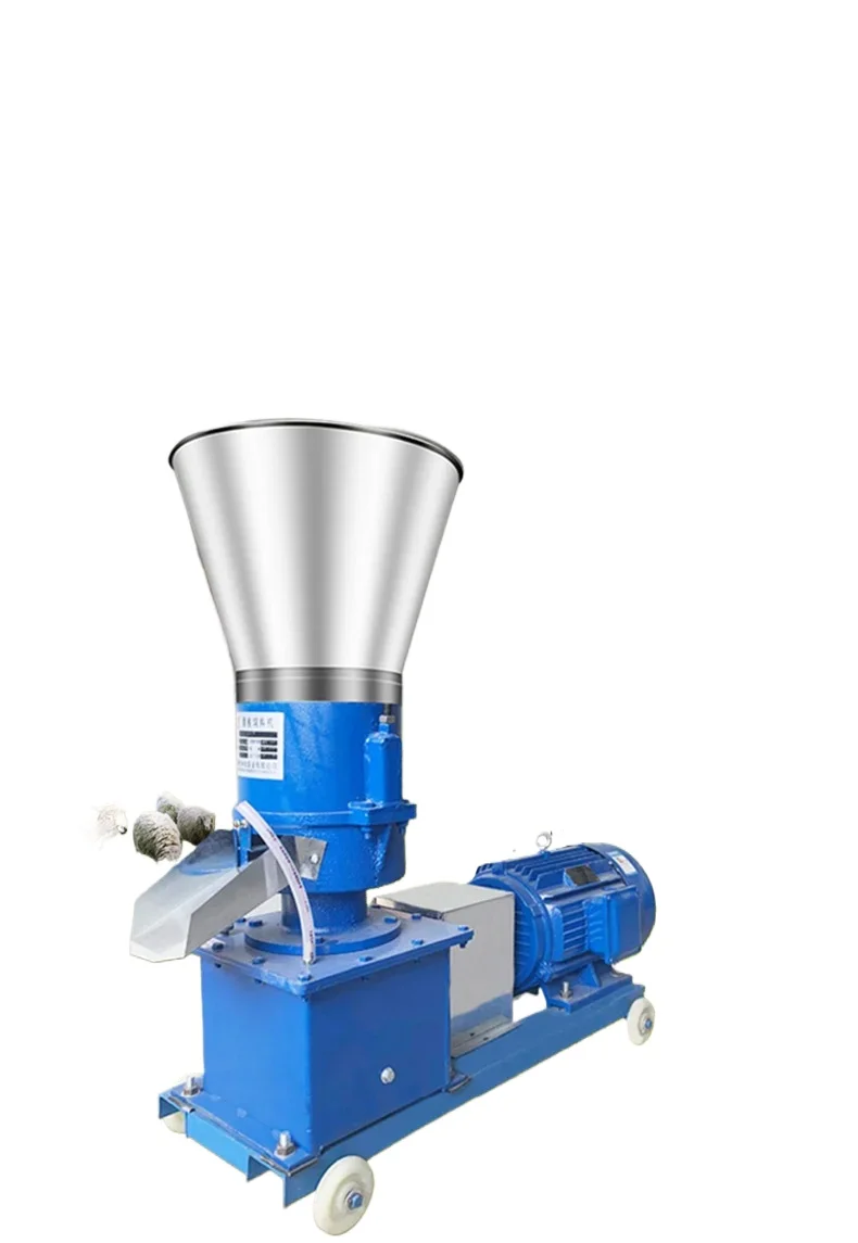 

100kg/h-200kg/h Pellet Mill Multi-function Feed Food Pellet Making Machine 220V/ 380V Household Animal Feed Granulator