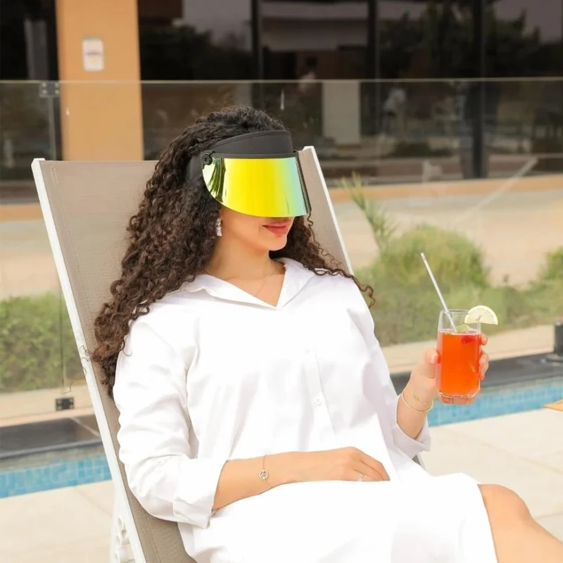 

Summer Short Hollow Top Breathable Golf Sun Hat with 99% UV Protection Factor for Outdoor Travel and Seaside Vacation