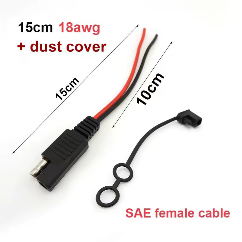 DIY SAE 12V 18AWG 15CM Power Automotive Extension Cable Male Female Plug Wire Connector Cable - Image 12
