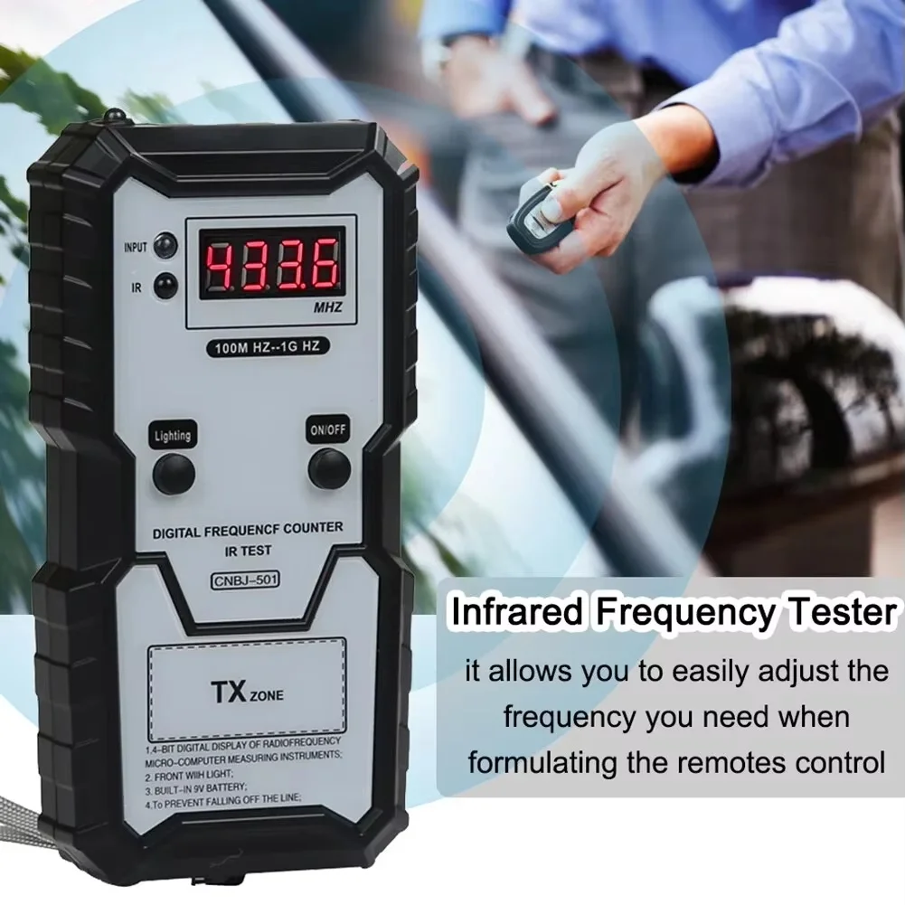 Car Key Infrared Frequency Tester 100M-1GHZ Digital Electronic Frequency Counter Wireless Remote Control Test Instrument