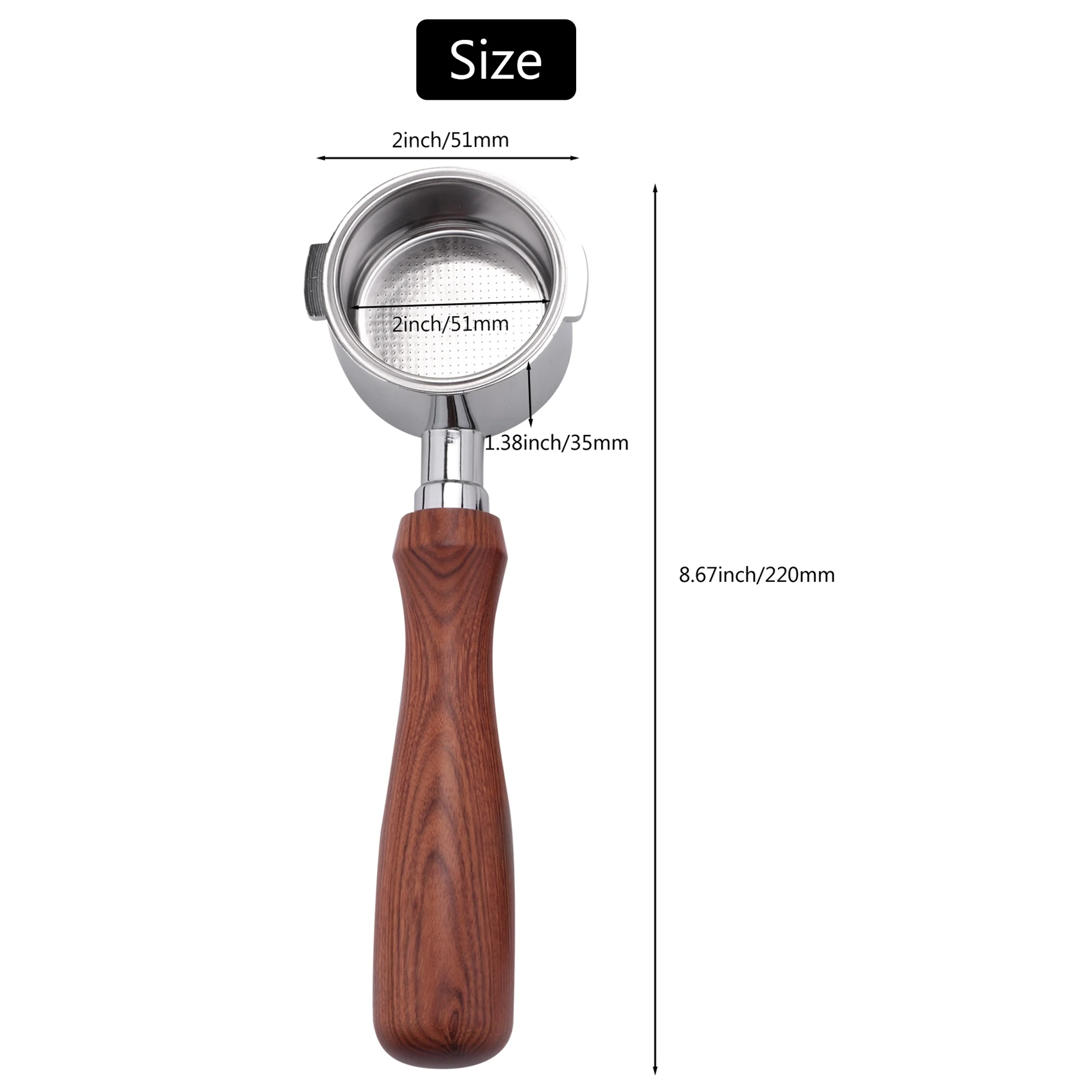 Portafiltro senza fondo A68M-Coffee da 51 mm compatibile con la macchina per caffè espresso Delonghi Icona ECP ECOV311, senza supporto filtro base