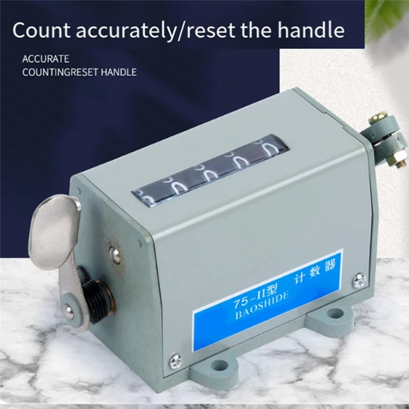 A13E-5-Digit Mechanical Manual Counter For Punching Machines Industrial Revolution Counter AC220V