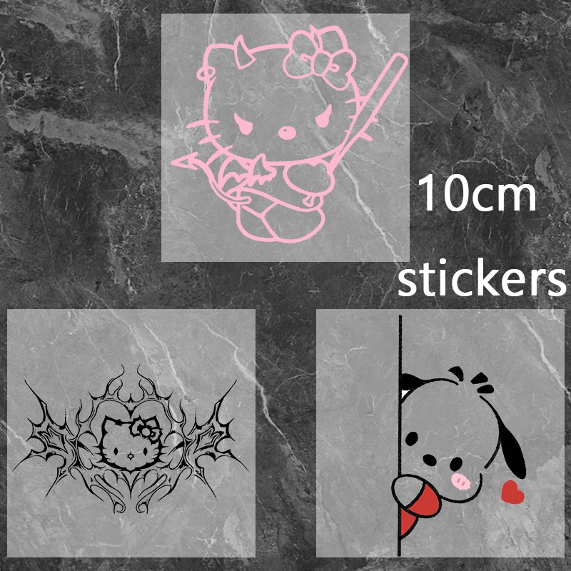 

Hello Kitty Stickers 10cm Pochacco Car Patch Home Decoration Glass Melody Waterproof Exquisite Paster Decals Birthday Gift
