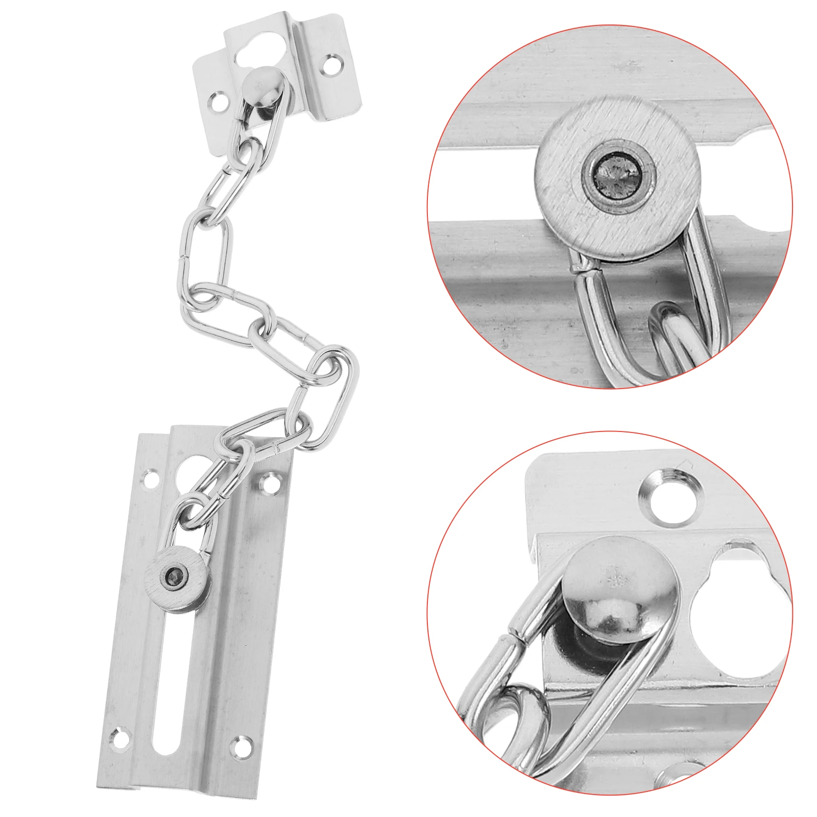 

Chain Security Locks For Doors Latch Metal Door Guard Screws Included Home Safety Apartment Hotel Door Security