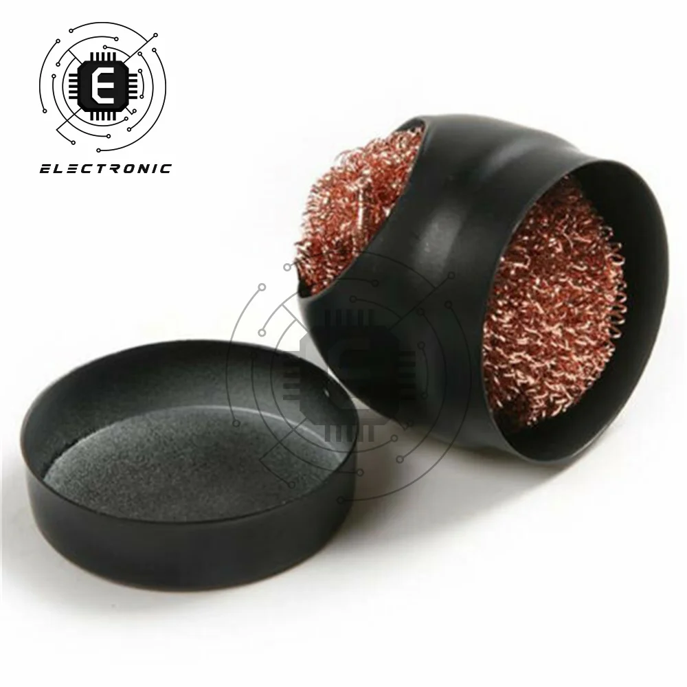 Desoldering Cleaning Ball Soldering Iron Mesh Filter Cleaning Nozzle Tip Copper Wire Cleaner Ball Metal Dross Box Clean Ball