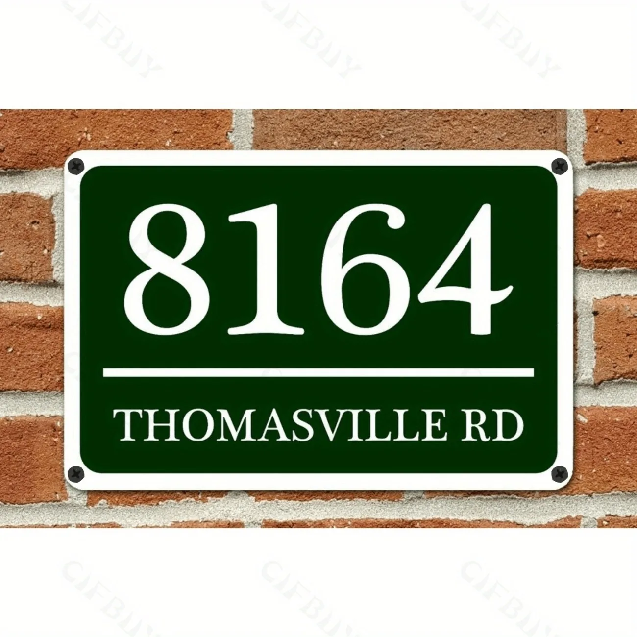 Personalized Metal Home Address Sign - 12"x8" Aluminum House Number Plaque, Wall Mounting, No Electricity Needed. image 2