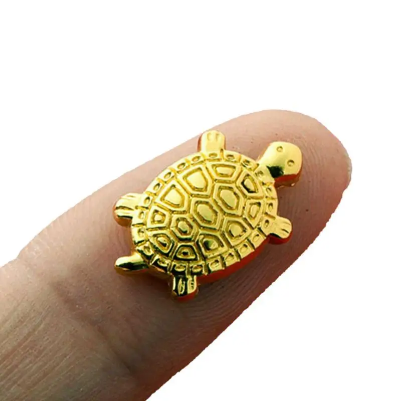 Feng Shui Golden Money Turtle Figurines Mini Golden Tortoise Guarding Praying Lucky Wealth Lucky Tortoise Collectible Home Decor