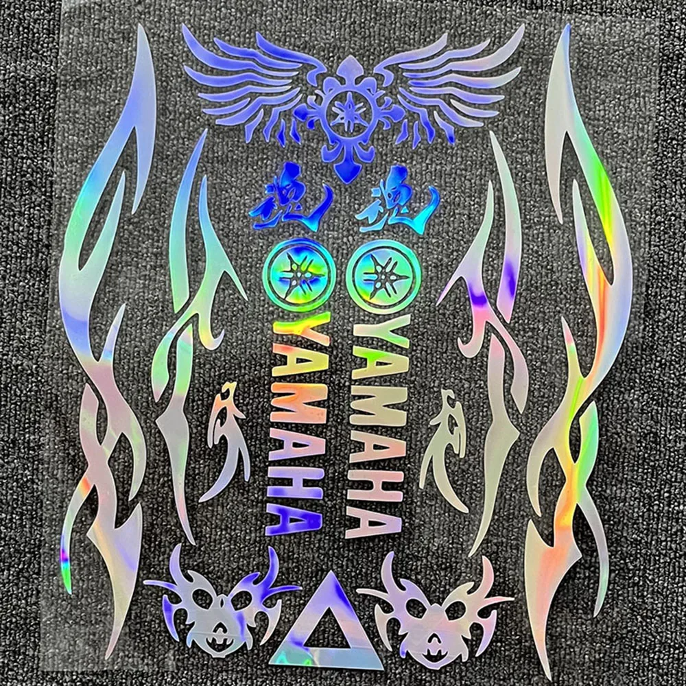 

Набор виниловых наклеек для мотоциклов Yamaha: для кузова и шлема, водонепроницаемые, светоотражающие, декоративные