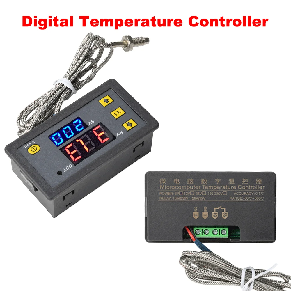 Contrôleur de température numérique à Thermocouple de type K W3230, affichage LED, sortie relais DC 5V/12V/24V AC 110-220V, haute précision