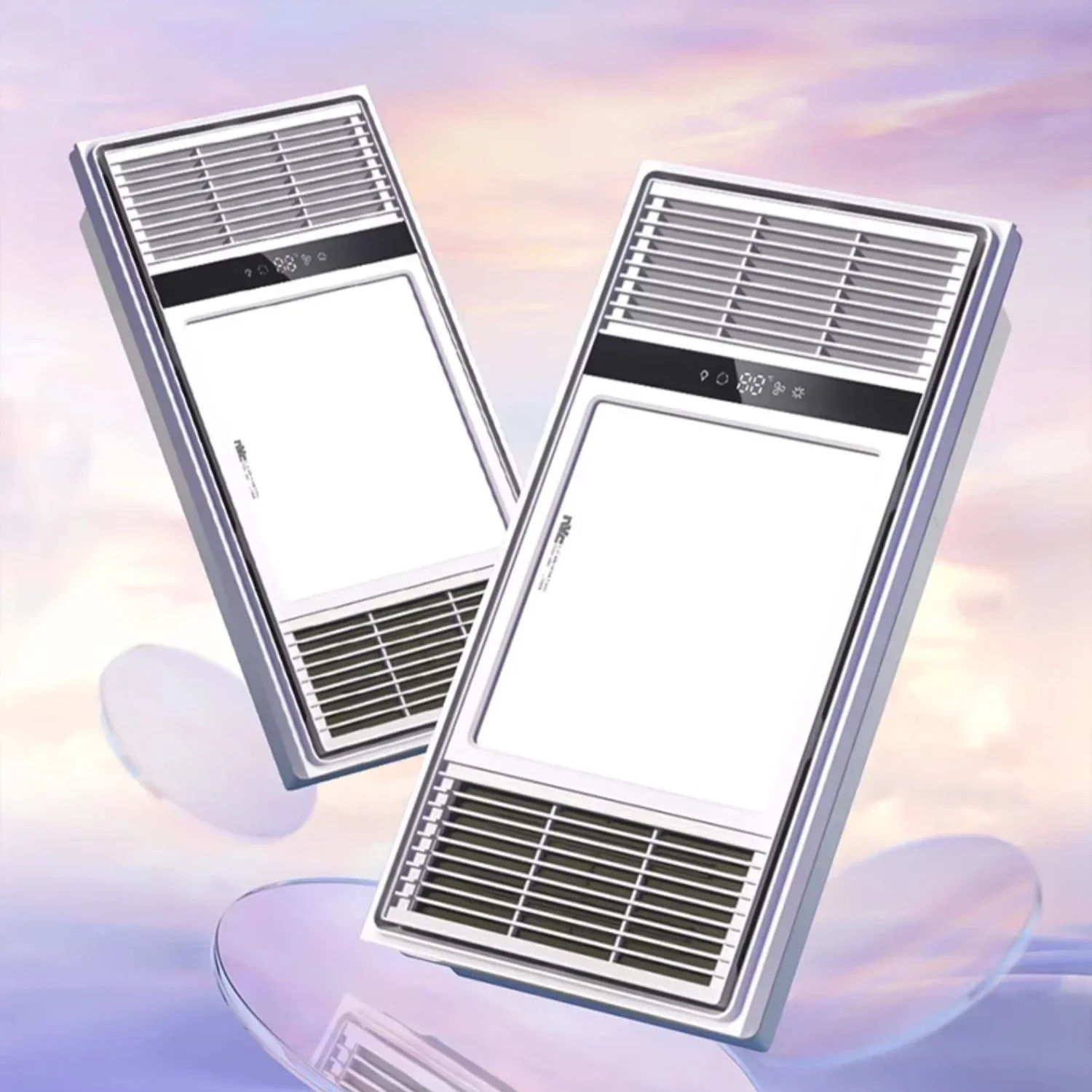 ใหม่แสงห้องน้ําเครื่องทําความร้อนเครื่องทําความร้อนอากาศพลังงานสูงเครื่องทําความร้อนแบบบูรณาการเพดานไอเสียพัดลมแสงแบบบูรณาการ