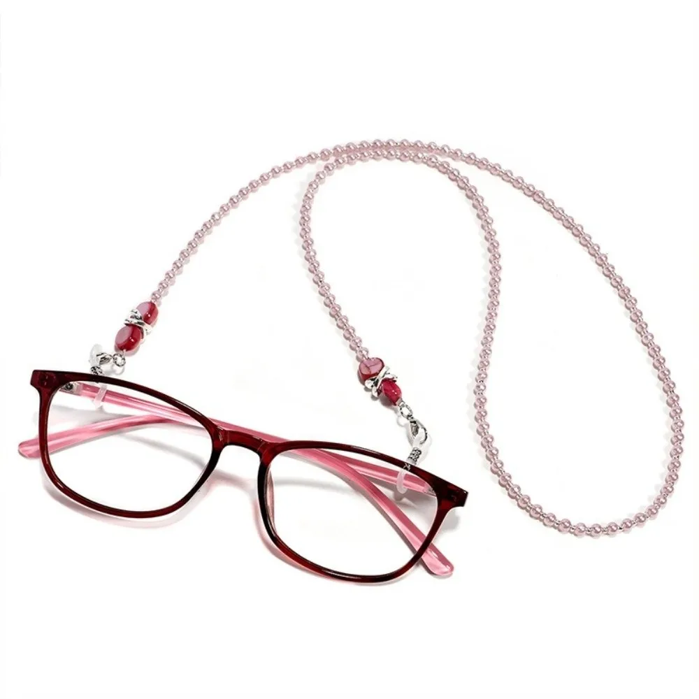 Perlen-Brillenkette mit Anti-Rutsch-Funktion, Imitationsperlen-Sonnenbrillenband, Anti-Verlust-Brillenband, Brillen-Accessoires