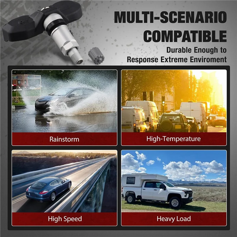 

ABTD-4PCS Car Tire Pressure Monitor System Sensor 7L0907275D 7L0907275B For VW Touareg Porsche Cayenne 2004-2006 433MHZ TPMS