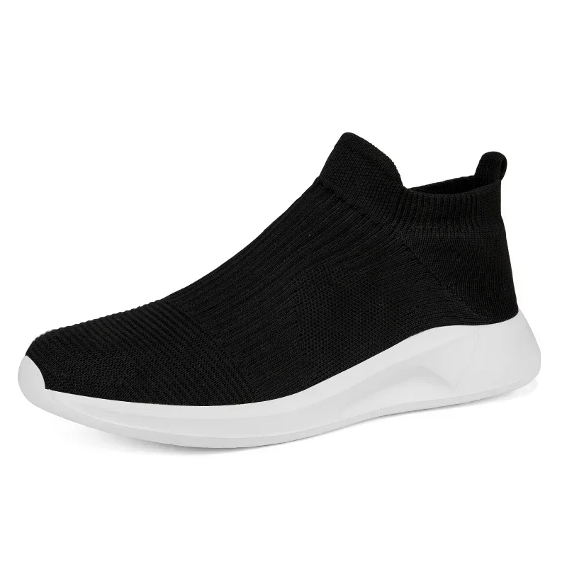 Slip-On Mens Shoes Light Walking Casual Shoes for Men Breathable Unisex Men Women Loafers Black Size 35-46 Zapatillas Hombre