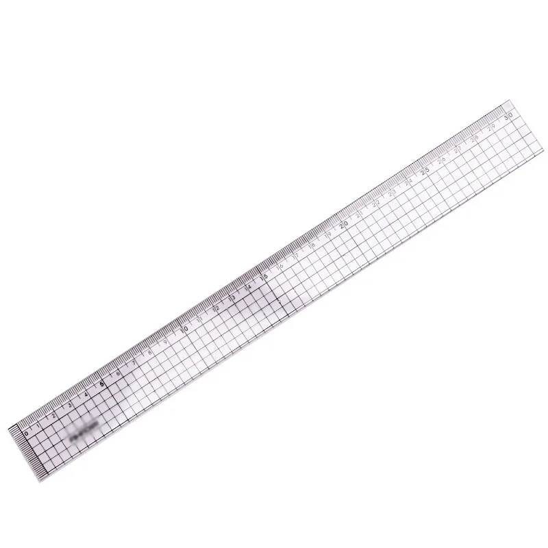 1pc 20cm Straight Ruler Transparent Plastic Ruler Drawing Tool Desk Accessories Student Stationery School Office Supplies