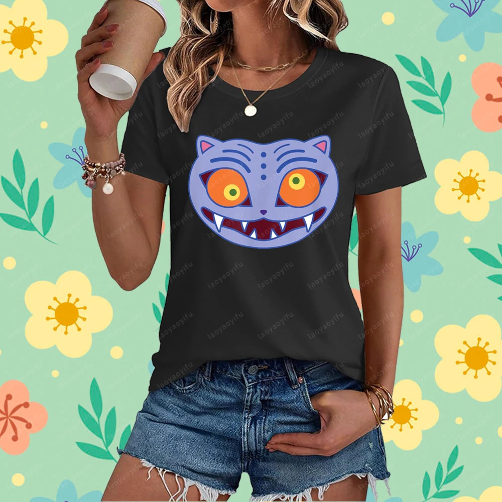 

K-pop Demon Hunters Tiger T-Shirt Funny Cartoon Graphic Casual Fashion Loose Harajuku Streetwear Man Women Tshirt Hipster Tees