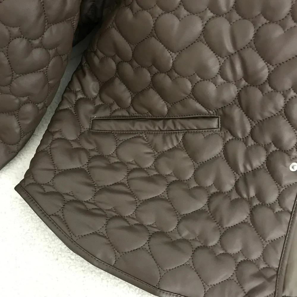 2024 Spring New PU Leather Jacket Street Fashion Thick Leather Coat Women\'s European Fashion Short Warm Designer Jackets